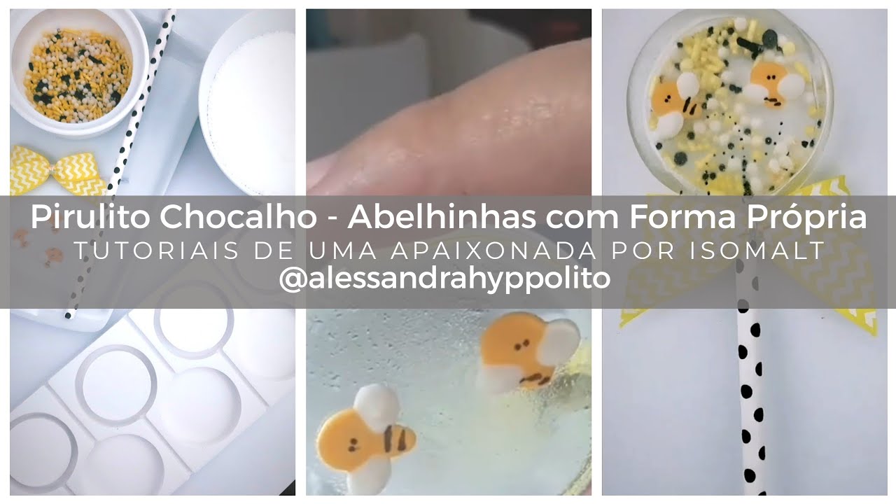 Pirulito Chocalho  - Abelhinhas com Forma Própria