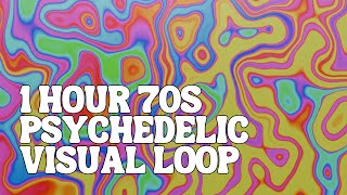 Psychedelic VJ LOOP | Groovy 70s Inspired Colorful Party Background Video | 1 HOUR | NO SOUND
