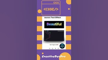 Make Your CSS Text GLOW With This Amazing Aurora Effect! #webdesign  #textanimation