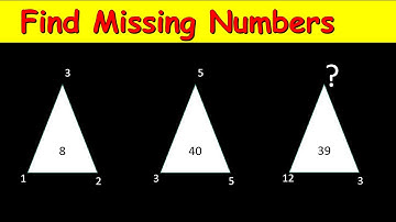 Triangle Math Puzzles with Answers | Find the missing Numbers