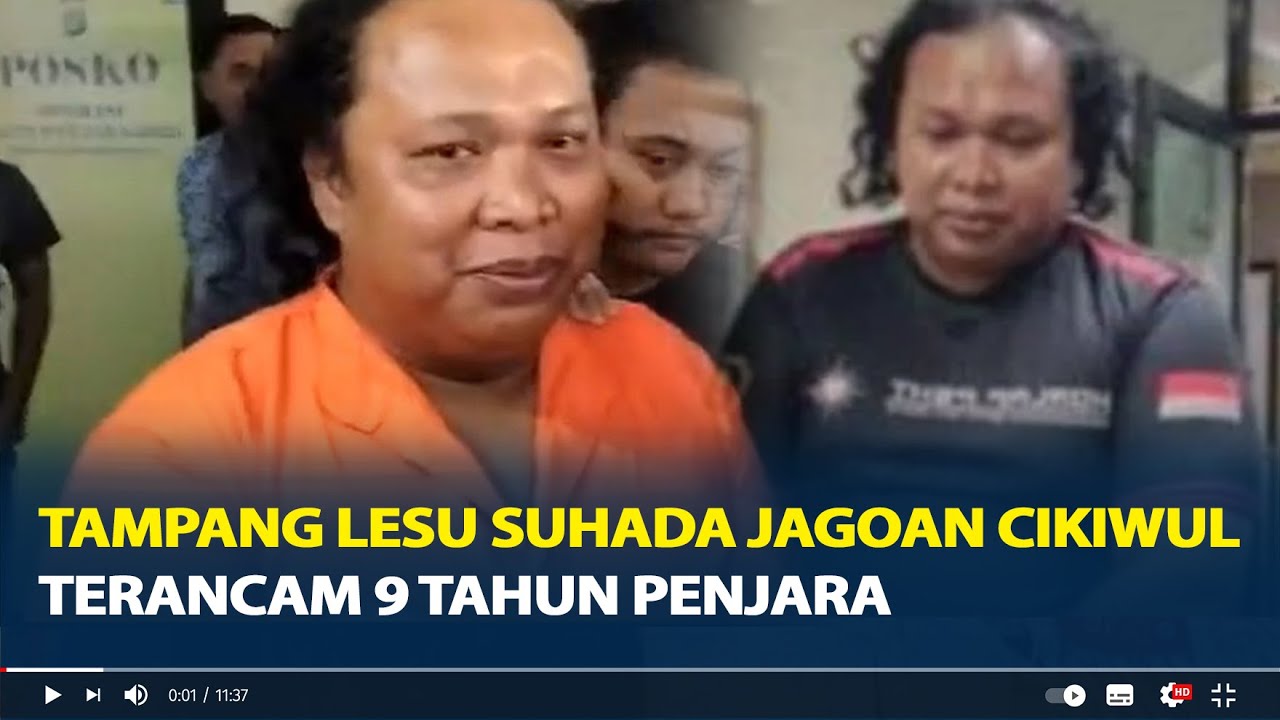 Tampang Lesu Suhada Jagoan Cikiwul Ditangkap Polisi, Terancam 9 Tahun Penjara