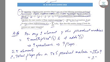 CMI MSC DATA SCIENCE 2018 QUESTION PAPER SOLUTION WITH FULL AND DETAILED EXPLANATION. EXAM PATTERN.