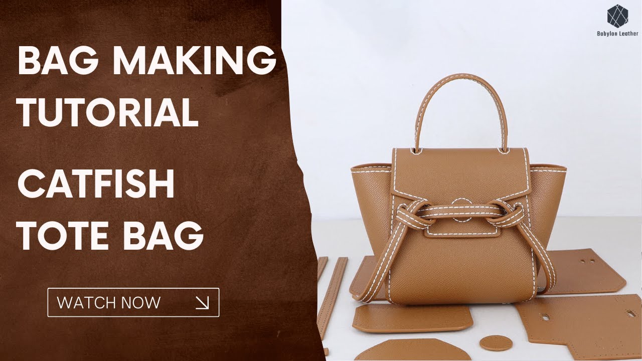 DIY This Catfish Leather Tote Bag - Easy Making Tutorial | Babylon Leather Kit SY02