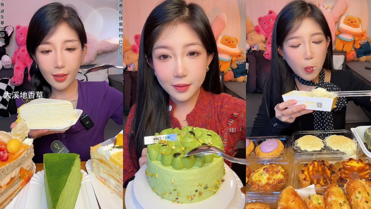 ASMR Eating Cake 🤤🎂 Cream chocolate 🍫 Dessert 🎂 Tiramisu Caramel #chocolate #asmr #cake #dessert 