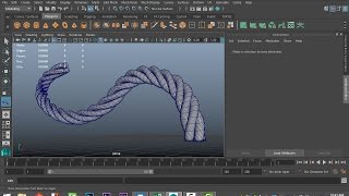 Maya 2016 tutorial : How to create twisted rope ( NEW )