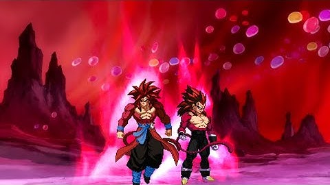 Super Saiyan 4 Xeno Goku and Xeno Vegeta (Limit Breaker) - [Sprite Animation]