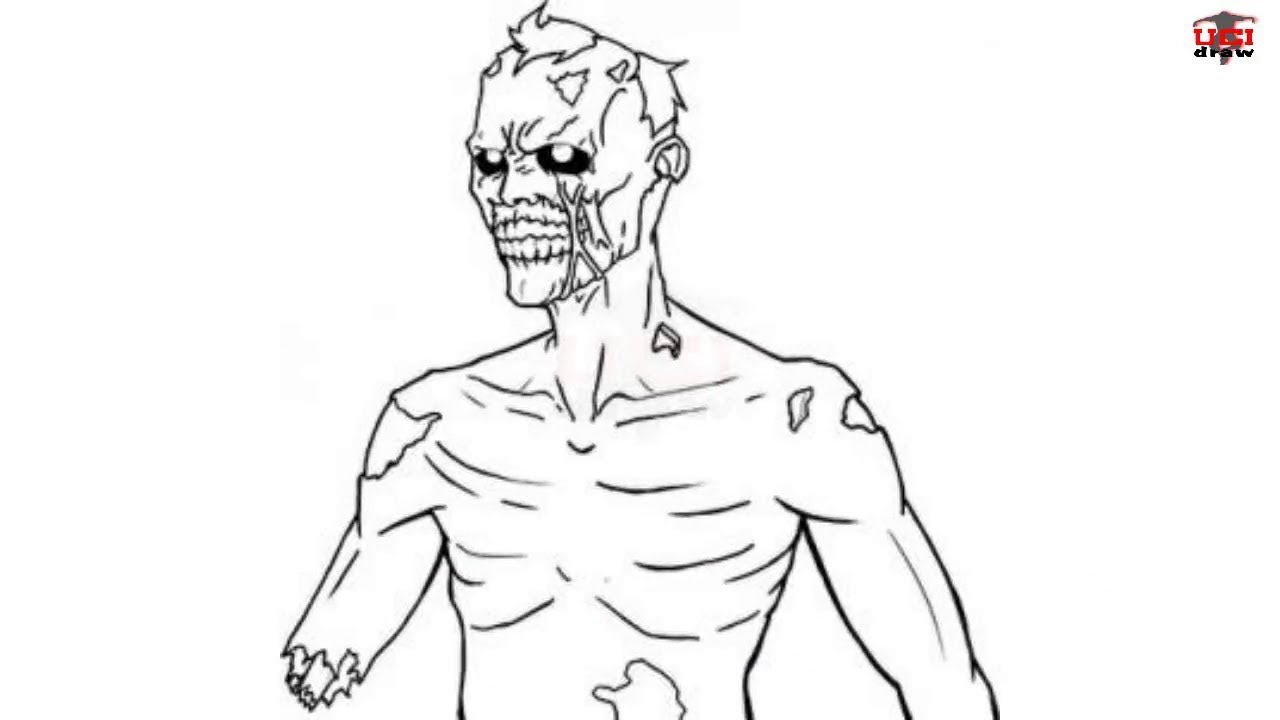 How To Draw A Zombie Easy Step By Step Drawing Tutorials For Kids