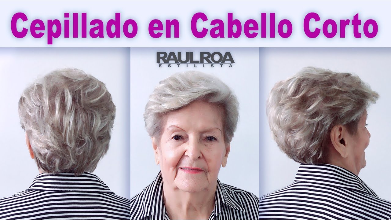 Cepillado de cabello para mujer mayor RAUL ROA ESTILISTA  YouTube