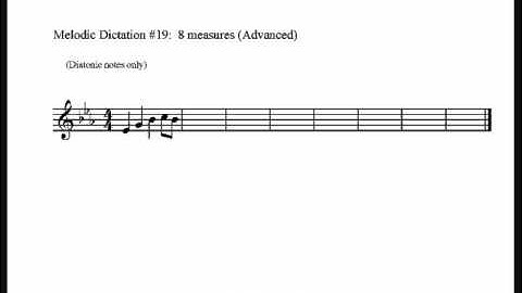 Melodic Dictation #19:  Diatonic (Advanced)