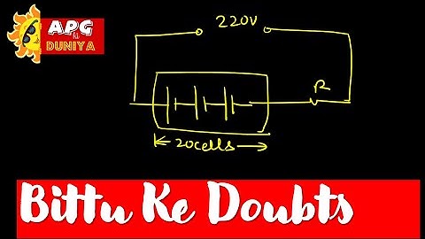 Doubt | Current electricity |A battery of 20 cells (each having e.m.f. 2 volt and internal