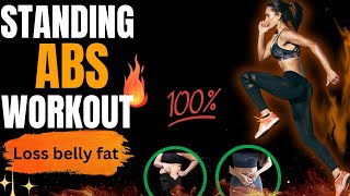 Standing Abs workout/loss belly fat/വയർ കുറയ്ക്കാം/easy workout for everyone 💪