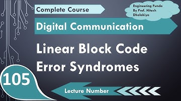 Error Syndromes & Error Correction in Linear Block Code in Digital Communication