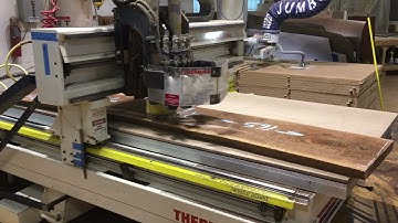Flattening a Solid Wood Slab on our CNC