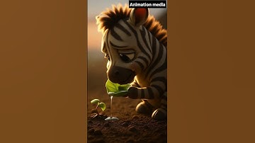 Zebra saved apple tree from drying up by watering it 😭🍎#ai #tree #save #zebra