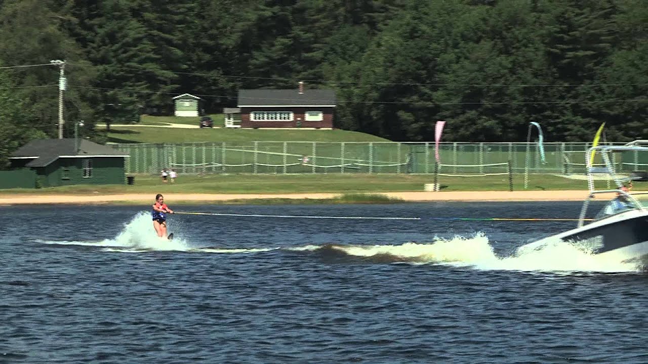 Water Sports waterski wake board Tripp Lake Camp in Maine YouTube