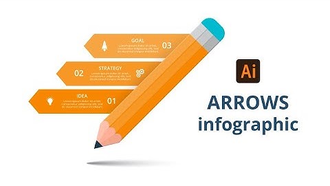 Arrows Infographic in 3 Steps in Illustrator / Free Adobe Illustrator, Photoshop and PowerPoint