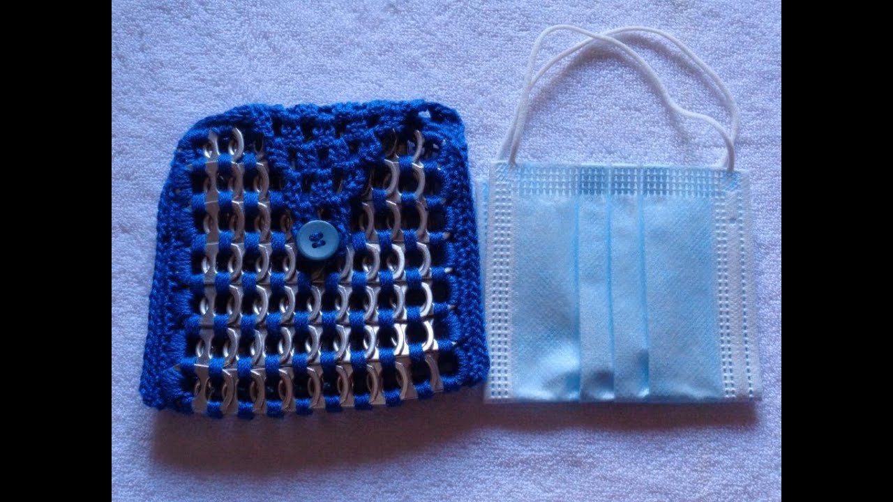 Bolsa porta mascarillas con anillas de lata