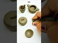 diy mini clay kitchen set, #miniature #art #kitchenset #clay #creativeclayideas #claypot #blackclay