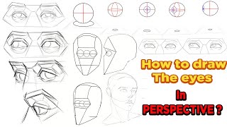 How to draw eyes - (In Perspective)