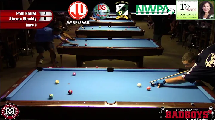 2019 Spokane 9-Ball Open Paul Potier vs Steven Wea...