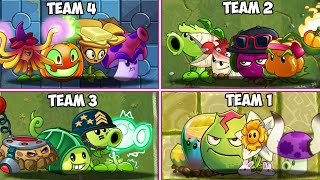Pvz 2 Every Plant Teams With 4 Plants Vs Zombie Teams - Who is the best team?