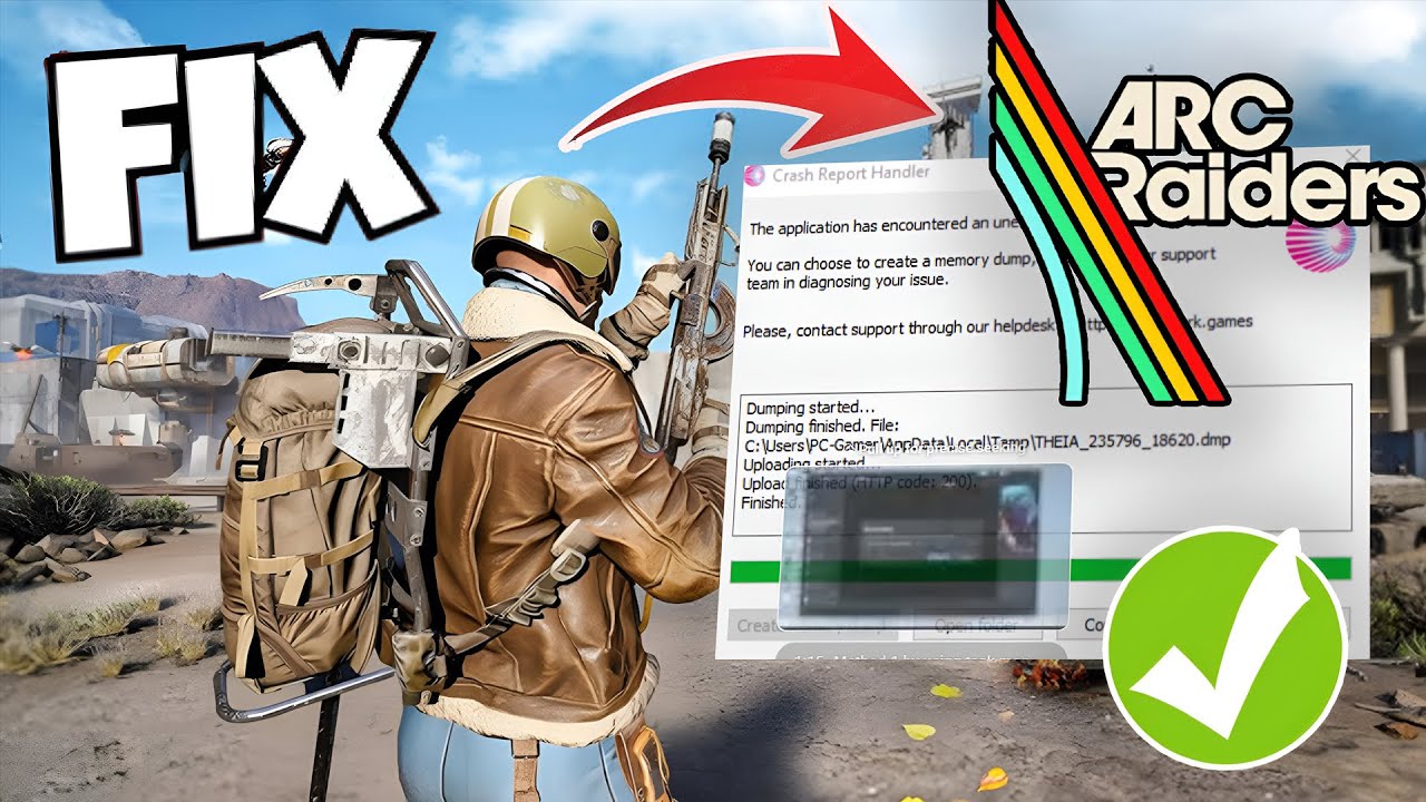 ⚠️Исправление обработчика отчётов о сбоях Arc Raiders | Исправлена ​​ошибка приложения, вызвавшая...