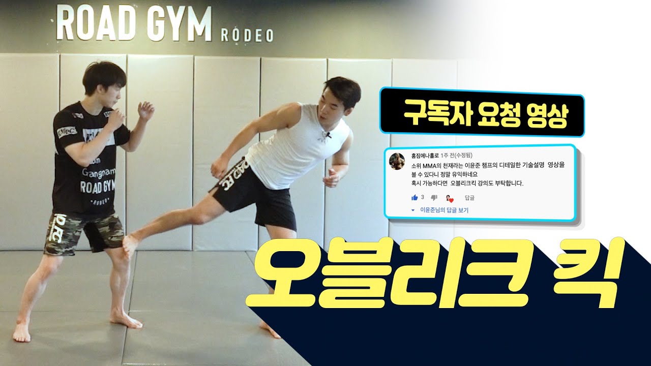 구독자 요청 영상 오블리크 킥_이윤준 MMA tutorial