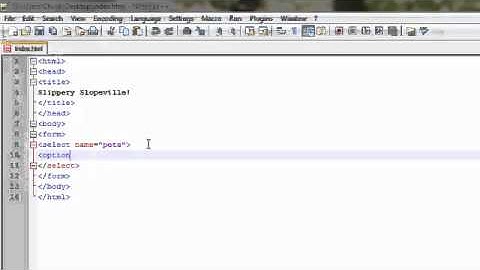 XHTML/CSS Tutorial #17: Drop Down Boxes/Lists!