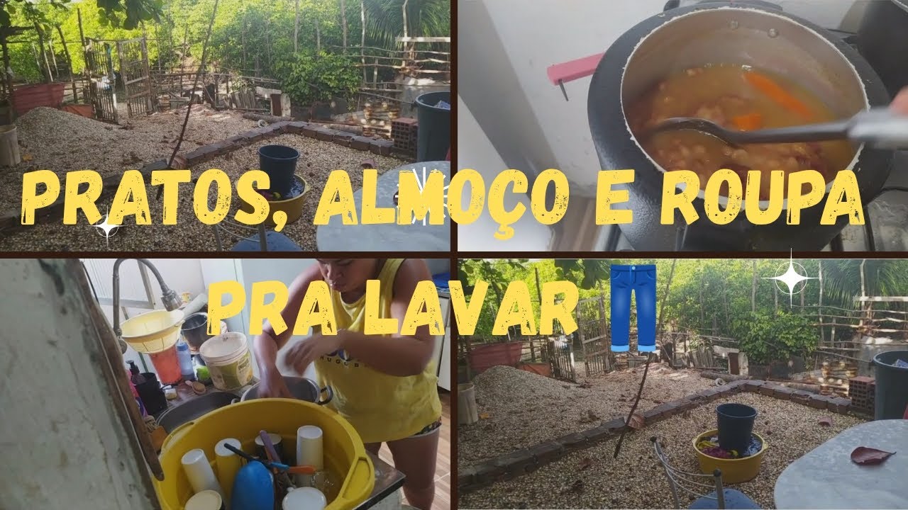 Rotina de casa real| fiz almoço lavei os pratos e ainda tem roupa 👖 pra lavar