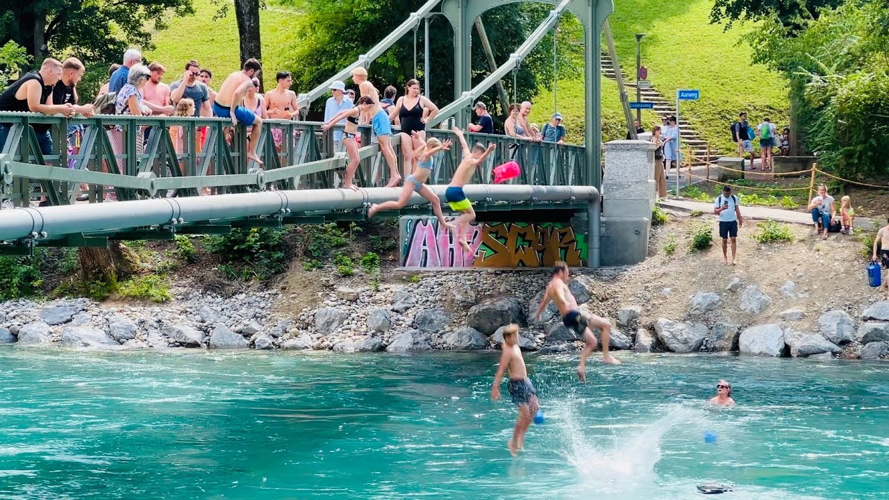 Aare River || Switzerland 🇨🇭 Swimming