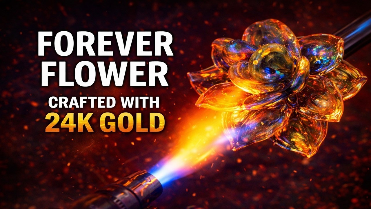 How Glass “Forever Flowers” Are Made with 24K Gold – Full Process | Live Replay