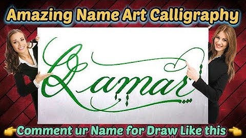 Qamar Name Signature Calligraphy Status | How to improve Cursive Handwriting | Cut Marker | art