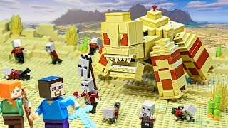 Minecraft, But Structure Is Desert BOSS: EPIC SIEGE in DESERT  LEGO Minecraft Animation