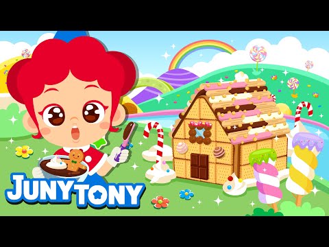 Let’s Make a Gingerbread House | 🍫🍬🍪Sweet, Melty! How Awesome! | Playtime Song | JunyTony