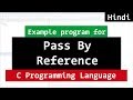 Call / Pass by Reference in C Programming Video Tutorial in Hindi