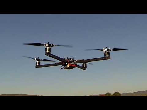 High-performance Drone in Action with Lynxmotion's MES Folding Propeller system, by RobotShop.com