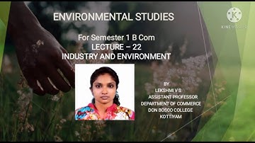 ENVIRONMENTAL STUDIES  LECTURE - 22(DISASTER MANAGEMENT) FOR B.COM SEM - 1