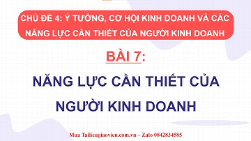Giáo án powerpoint Năng lực cần thiết của người kinh doanh | Powerpoint Chân trời sáng tạo KTPL 11