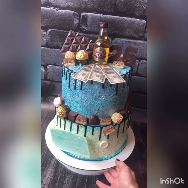 Двухэтажный торт 🎂 - YouTube