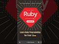 Practice and Learn Ruby For Free 📚✍️ #programming #ruby #coding