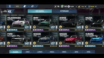 Nfs no limits almost all cars full unlocked and upgradet