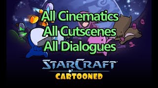 StarCraft: Cartooned All Campaign Cinematics + Cutscenes + Dialogues Game Movie (1440p 60fps)