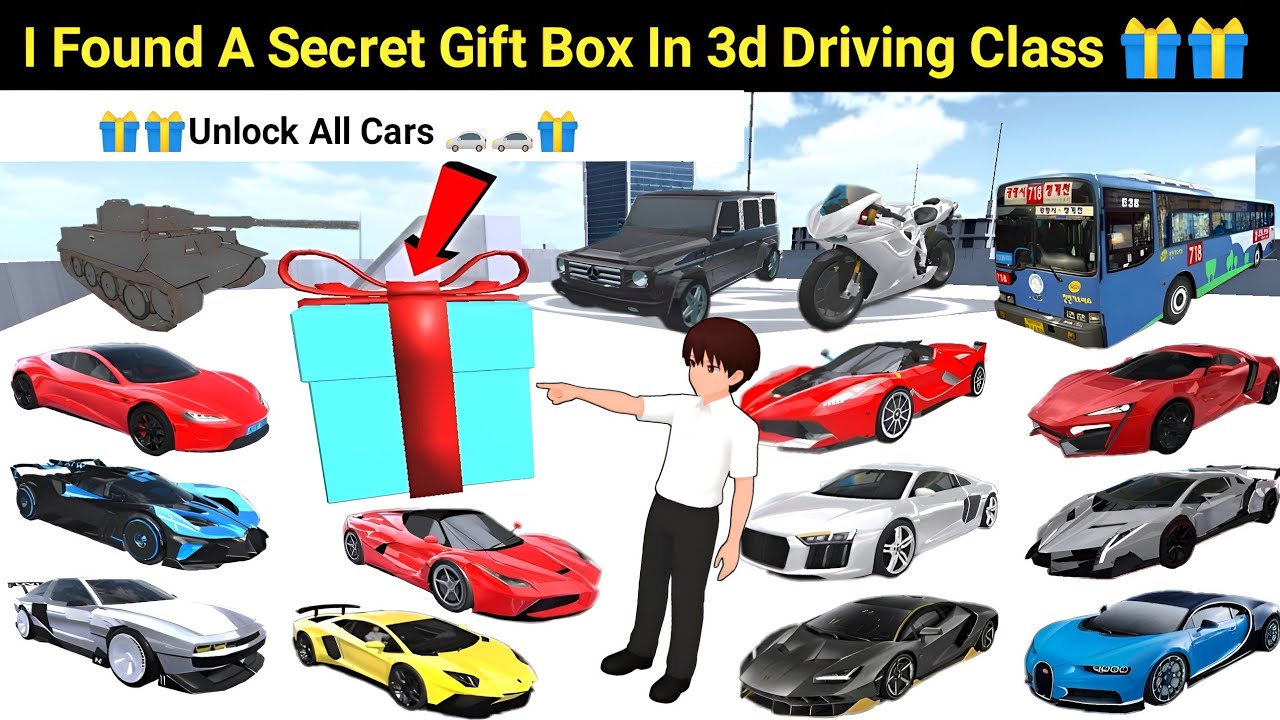 Unlock Every Car In 3d Driving Class - Secret Gift Box 3d driving class ...