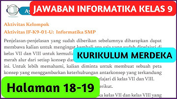 Kunci Jawaban Informatika Kelas 9 Halaman 18 19 Kurikulum Merdeka Aktivitas IF-K9-01-U Informatika