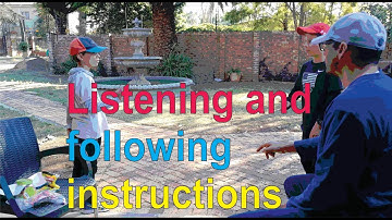 How to teach your children to follow instructions and improve their listening skills.