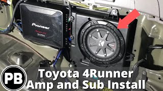 Watch a full tutorial as 2006 toyota 4runner will have new 4 channel
pioneer amplifier and kicker 8" subwoofer installed. in addition, this
install inc...