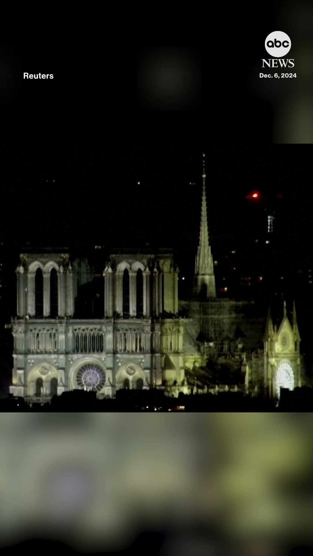 Light show illuminates Notre Dame ahead of reopening