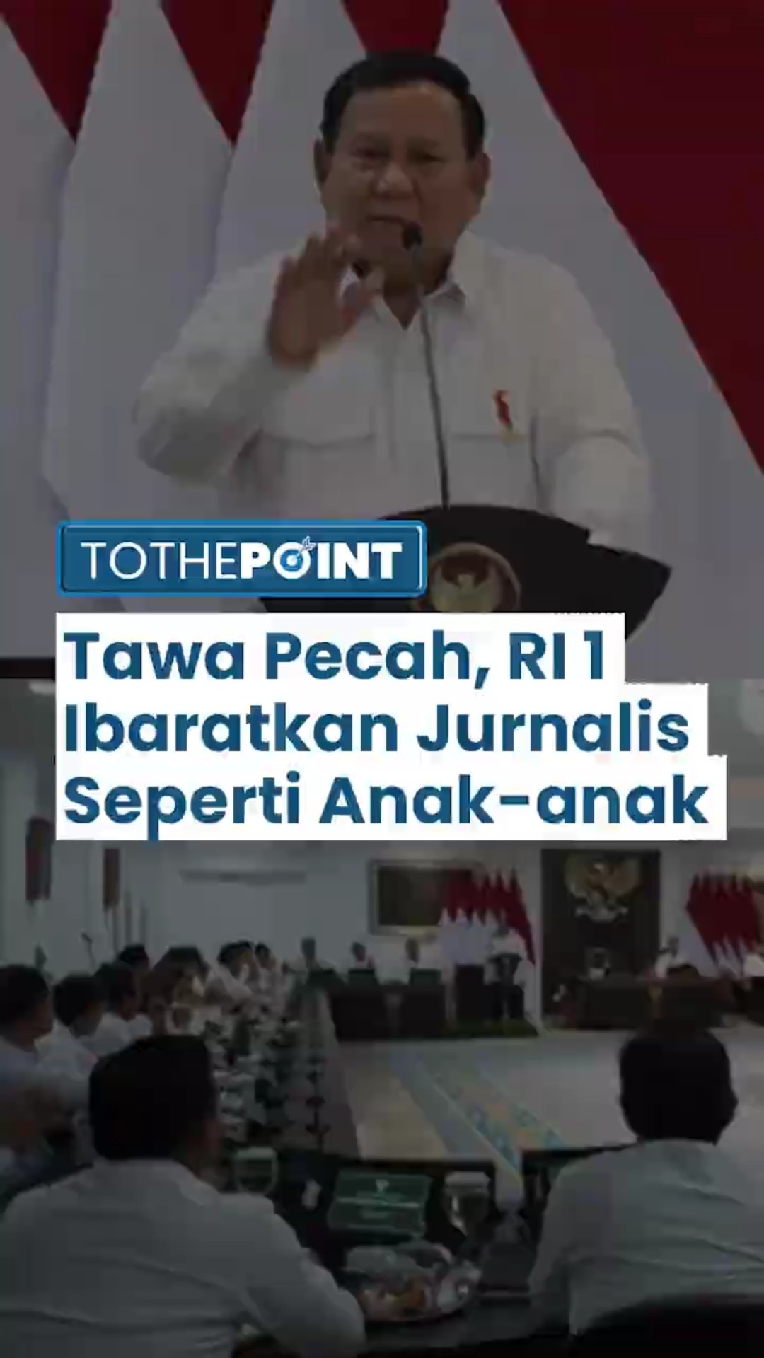 Momen Lucu Prabowo Picu Tawa Menteri, Minta Wartawan Keluar Ruang Sidang: Anak-anak Tunggu di Luar