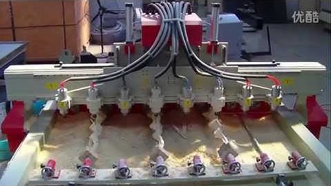 4axis Wood Engraving CNC Router Machine---8 heads