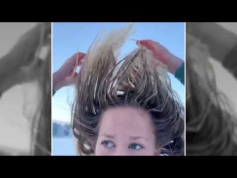 Woman's hair freezes in -30°C temperature in Sweden, video goes viral